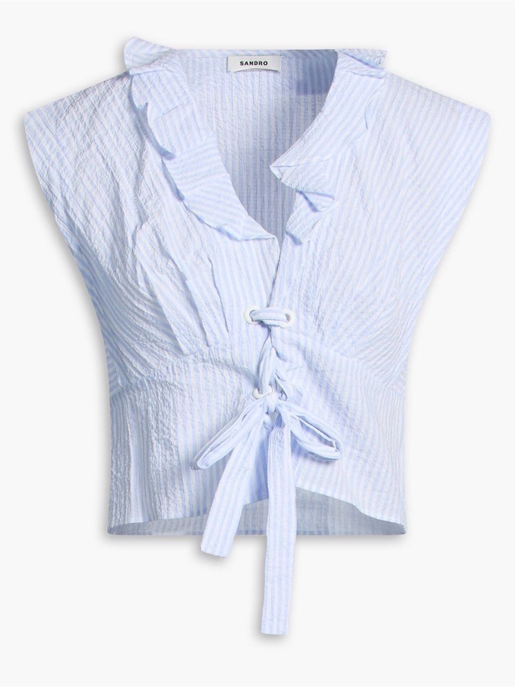 Nwt Sandro Seer Sucker Top Sz 1